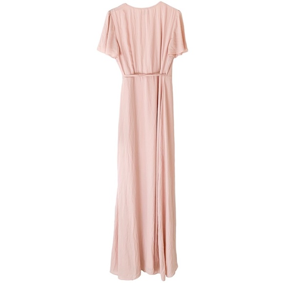 Show Me Your Mumu Noelle Flutter Wrap Pink Mauve Maxi Dress size small - Picture 10 of 16